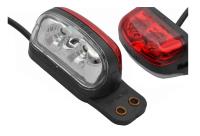 Svítilna červeno/bílá 12/24V LED