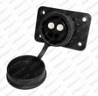 Zásuvka NATO 2.pólová plastová 24V  pro kabel 35-50mm² 