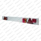 Nárazník - zadní deska pro přívěsné vozíky se světly 12V, 7.pólovou zástrčkou a 6m kabelem 120x14cm