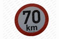 Rychlost 70km samolepící reflexní Ø 20cm