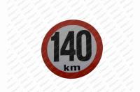 Rychlost 140km samolepící reflexní Ø 15cm