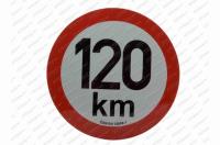 Rychlost 120km samolepící reflexní Ø 20cm