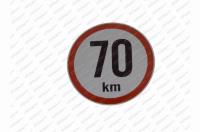 Rychlost 70km samolepící Ø 15cm