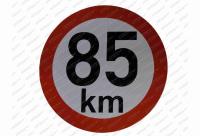 Rychlost 85km samolepící Ø 20cm