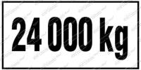 Štítek 24000kg samolepící 80x40mm