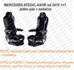 Potah sedačky MB Atego, Axor od 2015 1+1 manšestrová látka