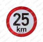 Rychlost 25km samolepící Ø 20cm reflexní